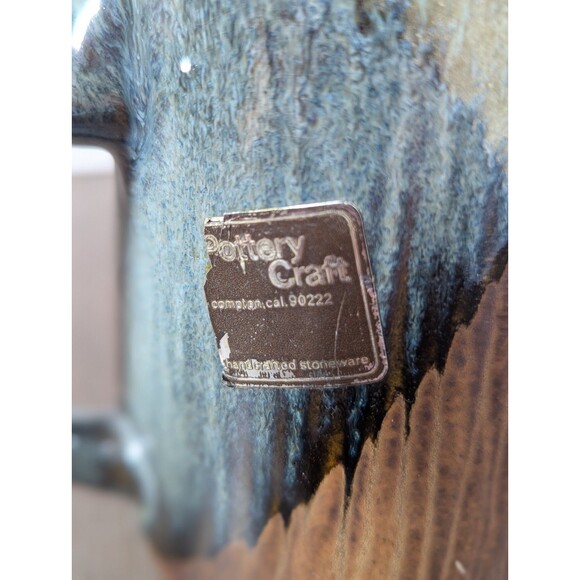 VTG Pottery Craft Face Mug Handcrafted Stoneware 70s 80s Whimsical Earth Tones - Picture 6 of 8